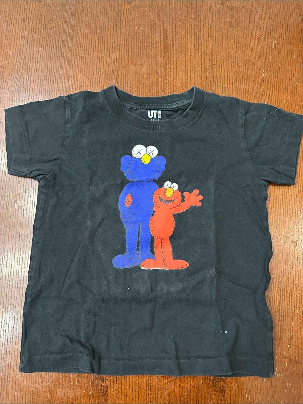 KAWS Black Tee with Elmo